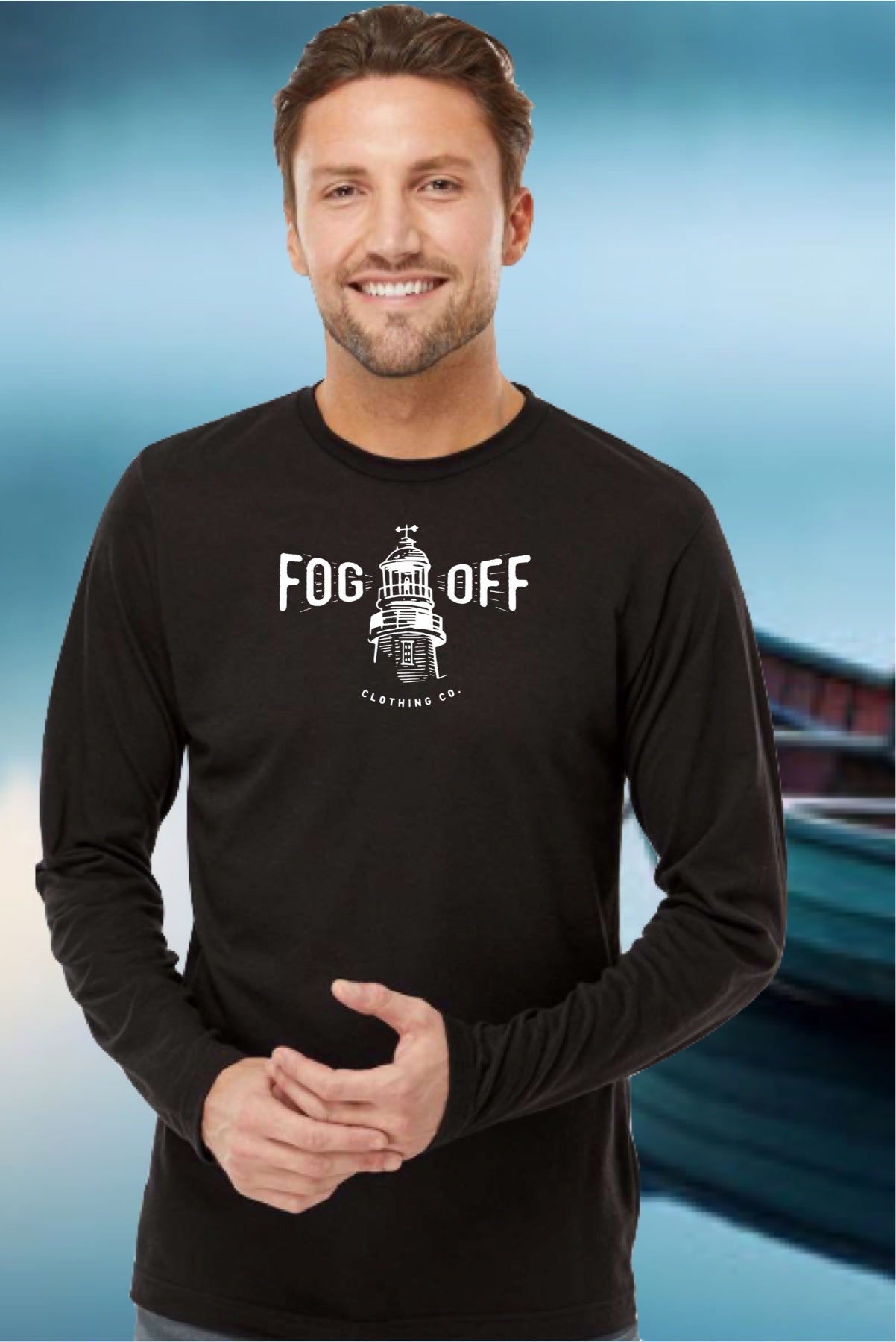 MENS LIGHTHOUSE  LONG SLEEVE T