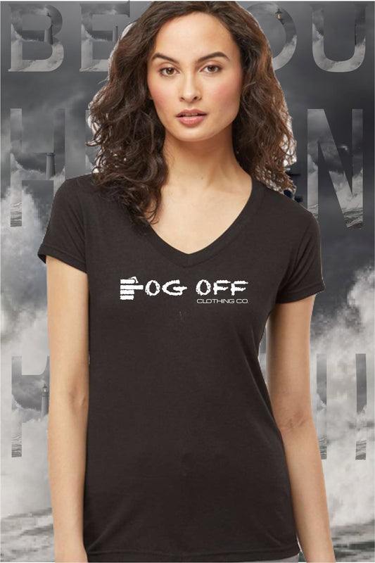 NEW FINGER LOGO WOMANS V-NECK T