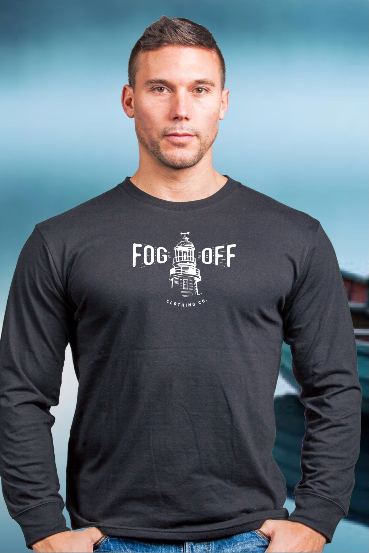 MENS LIGHTHOUSE  LONG SLEEVE T