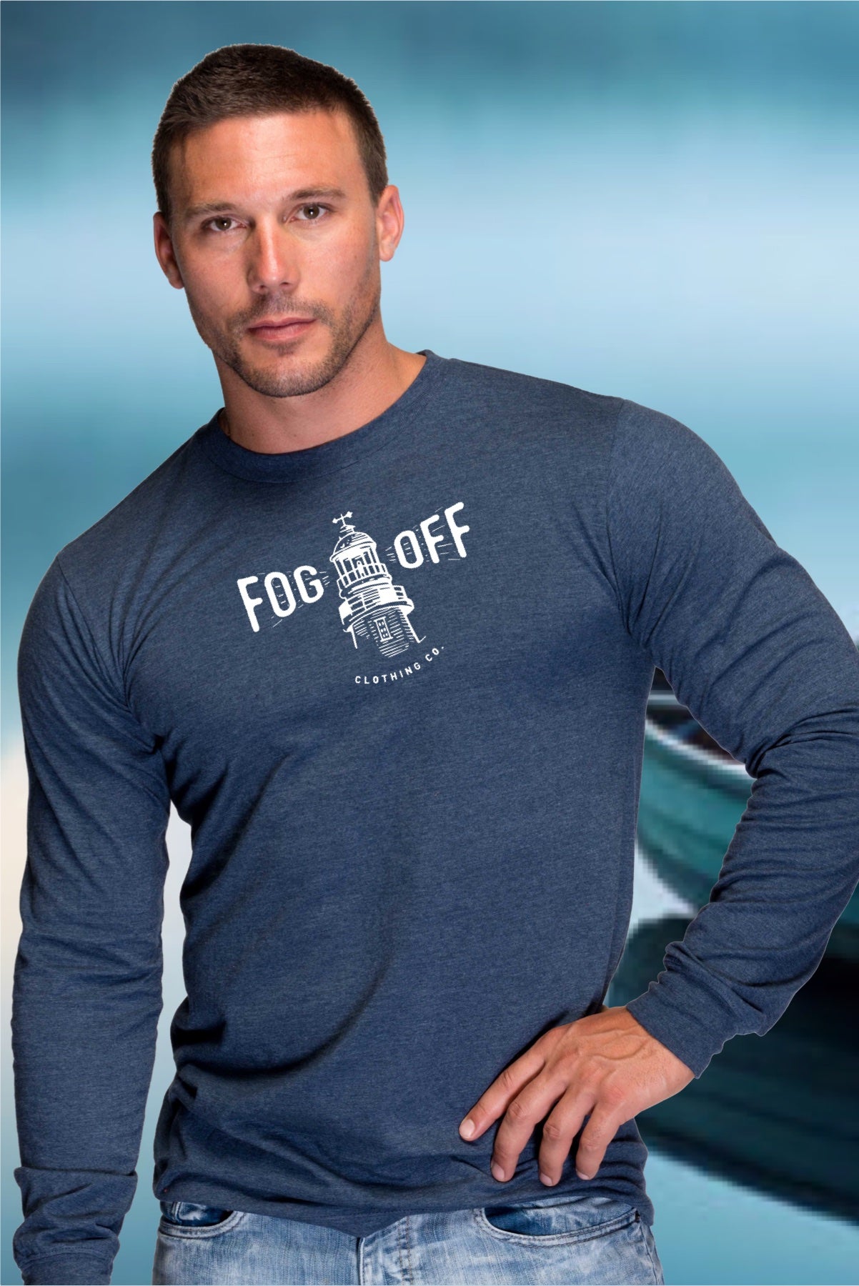 MENS LIGHTHOUSE  LONG SLEEVE T